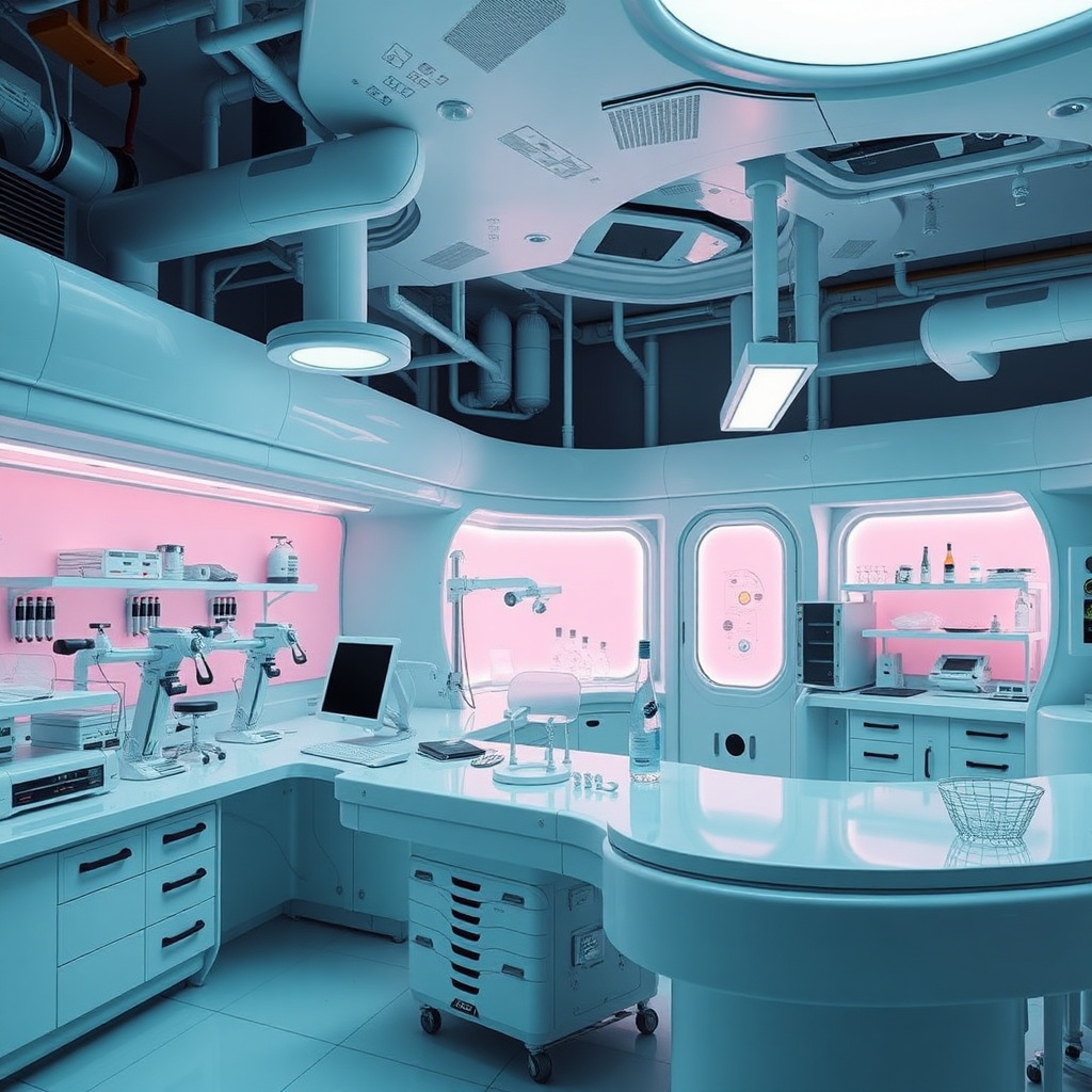 Futuristic laboratory